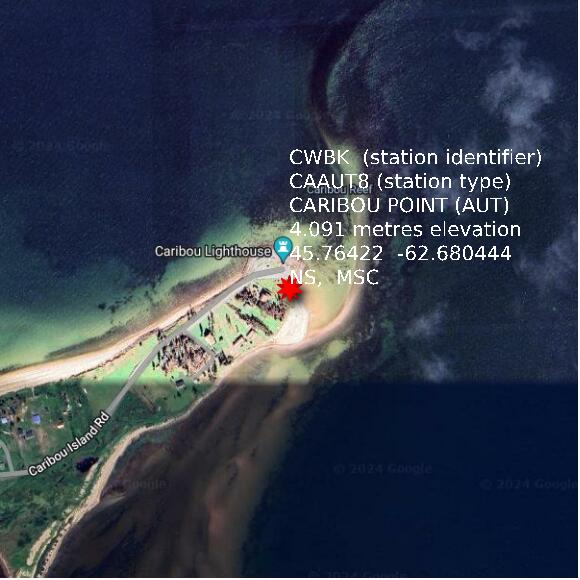 map at zoomlvl 1x1 kilometres for CARIBOU POINT (AUT)