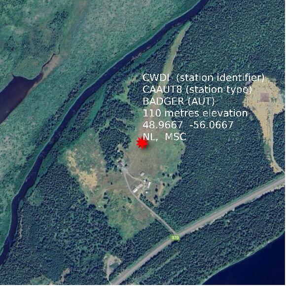 map at zoomlvl 1x1 kilometres for BADGER (AUT)