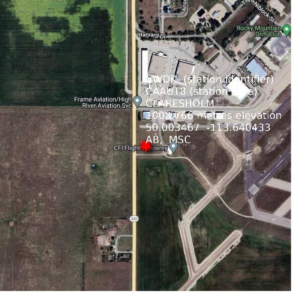 map at zoomlvl 1x1 kilometres for CLARESHOLM