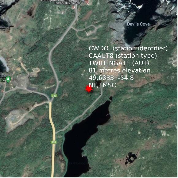 map at zoomlvl 1x1 kilometres for TWILLINGATE (AUT)