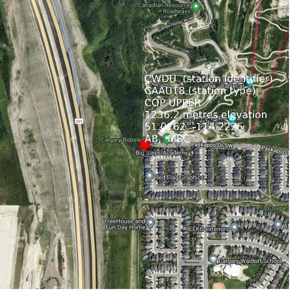 map at zoomlvl 1x1 kilometres for COP UPPER