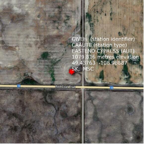 map at zoomlvl 1x1 kilometres for EASTEND CYPRESS (AUT)