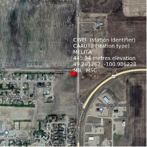 map at zoomlvl 1x1 kilometres for MELITA