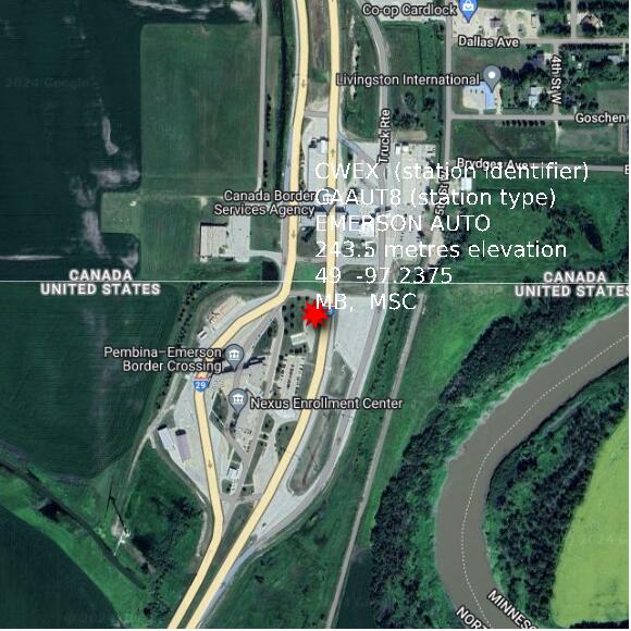 map at zoomlvl 1x1 kilometres for EMERSON AUTO