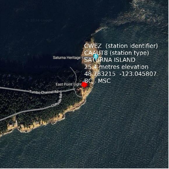 map at zoomlvl 1x1 kilometres for SATURNA ISLAND