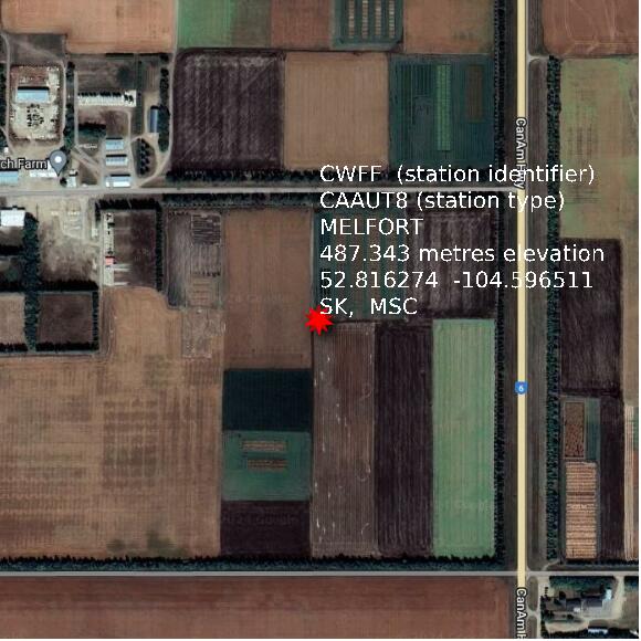map at zoomlvl 1x1 kilometres for MELFORT