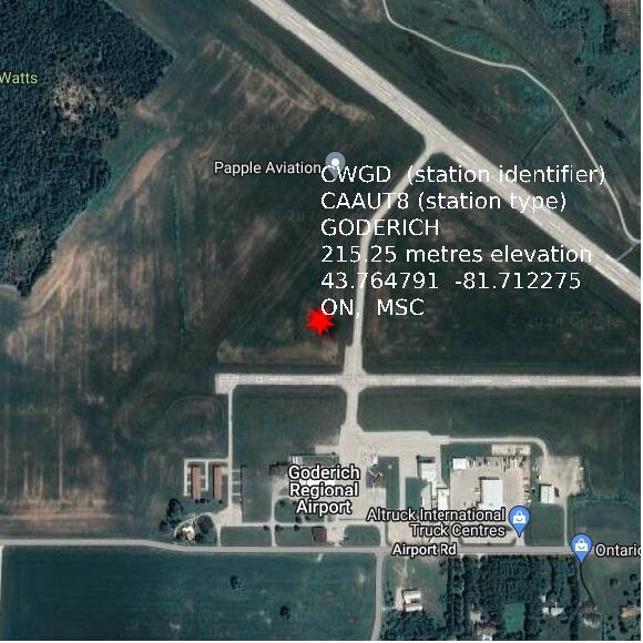 map at zoomlvl 1x1 kilometres for GODERICH