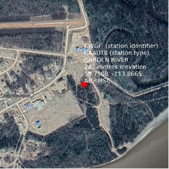 map at zoomlvl 1x1 kilometres for GARDEN RIVER