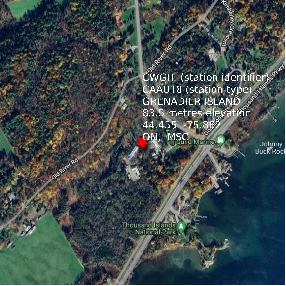 map at zoomlvl 1x1 kilometres for GRENADIER ISLAND