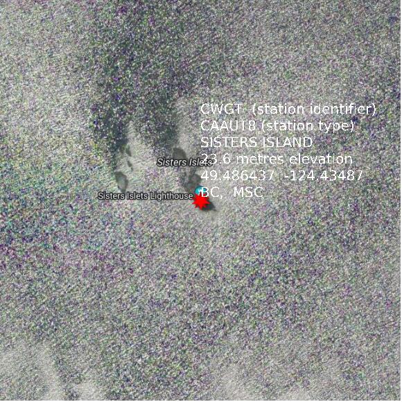 map at zoomlvl 1x1 kilometres for SISTERS ISLAND