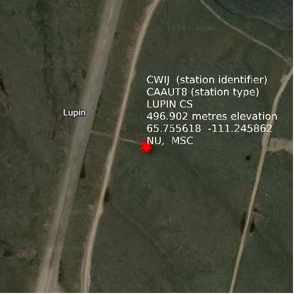 map at zoomlvl 1x1 kilometres for LUPIN CS