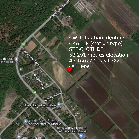 map at zoomlvl 1x1 kilometres for STE-CLOTILDE