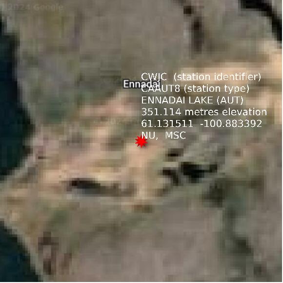 map at zoomlvl 1x1 kilometres for ENNADAI LAKE (AUT)