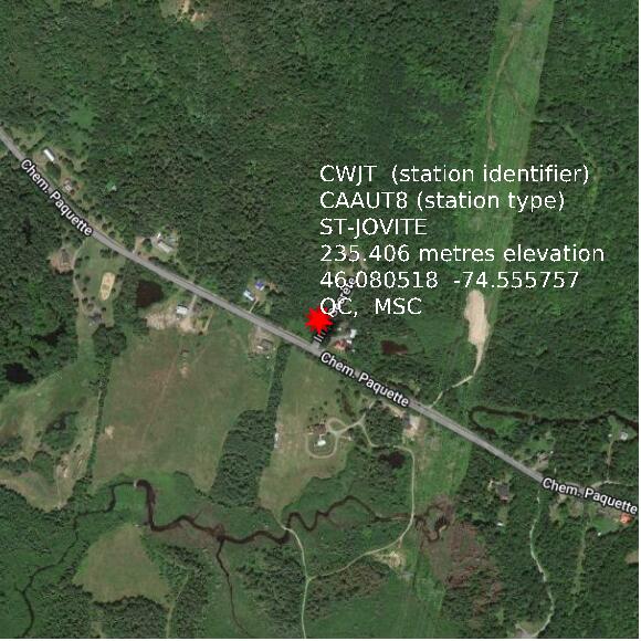 map at zoomlvl 1x1 kilometres for ST-JOVITE