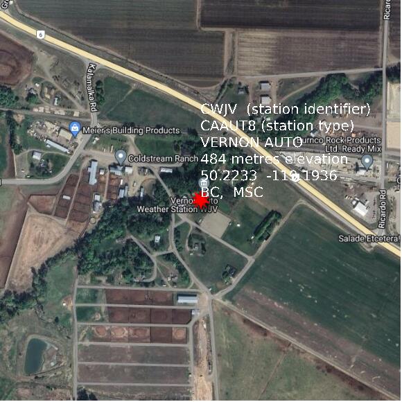 map at zoomlvl 1x1 kilometres for VERNON AUTO