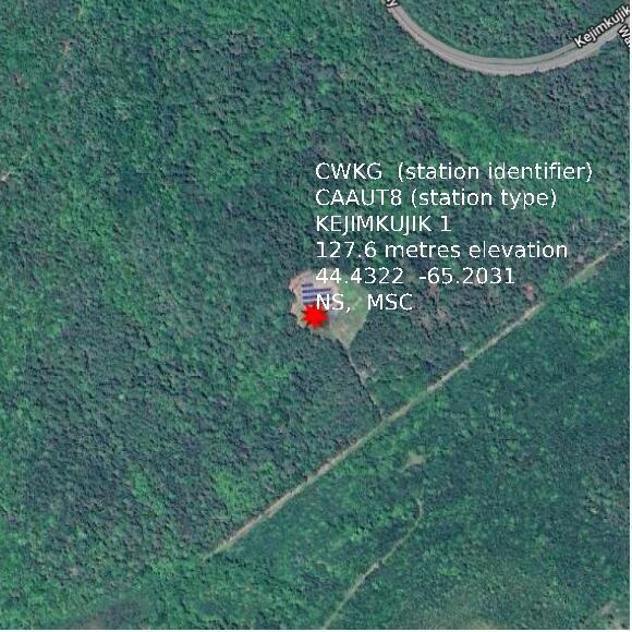 map at zoomlvl 1x1 kilometres for KEJIMKUJIK 1