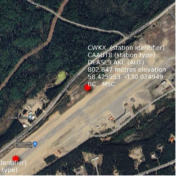 map at zoomlvl 1x1 kilometres for DEASE LAKE (AUT)