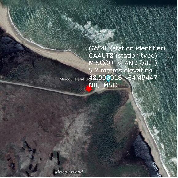 map at zoomlvl 1x1 kilometres for MISCOU ISLAND (AUT)