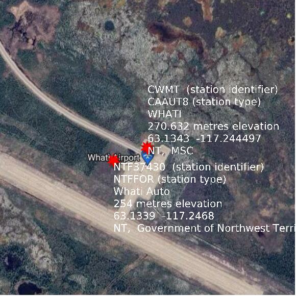 map at zoomlvl 1x1 kilometres for WHATI