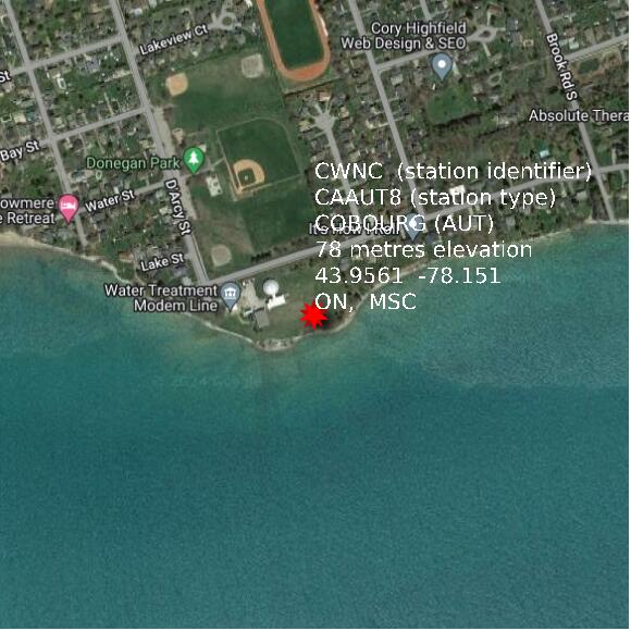 map at zoomlvl 1x1 kilometres for COBOURG (AUT)