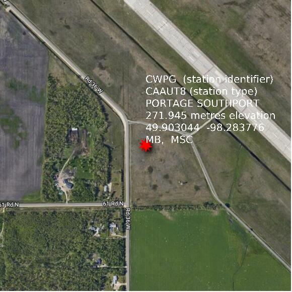 map at zoomlvl 1x1 kilometres for PORTAGE SOUTHPORT
