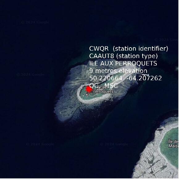 map at zoomlvl 1x1 kilometres for ILE AUX PERROQUETS