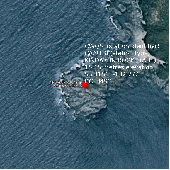 map at zoomlvl 1x1 kilometres for KINDAKUN ROCKS (AUT)