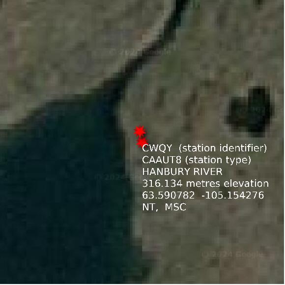map at zoomlvl 1x1 kilometres for HANBURY RIVER