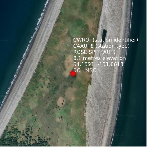 map at zoomlvl 1x1 kilometres for ROSE SPIT (AUT)
