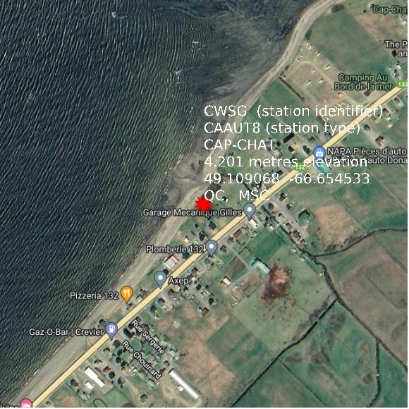 map at zoomlvl 1x1 kilometres for CAP-CHAT