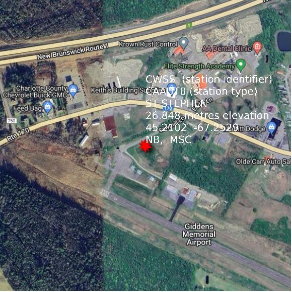 map at zoomlvl 1x1 kilometres for ST STEPHEN