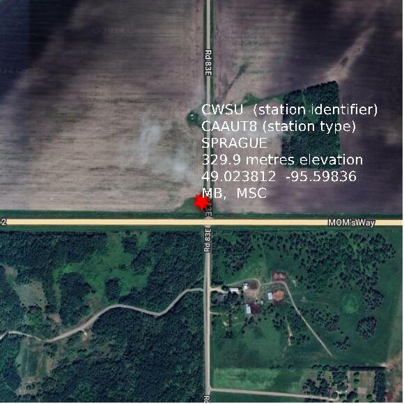 map at zoomlvl 1x1 kilometres for SPRAGUE