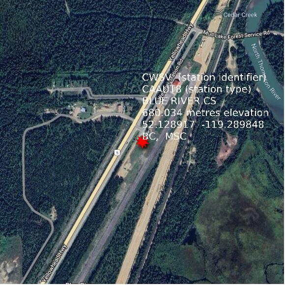 map at zoomlvl 1x1 kilometres for BLUE RIVER CS