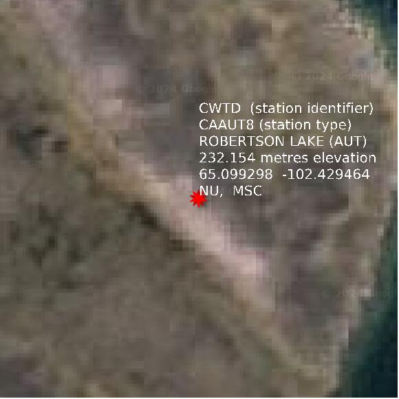 map at zoomlvl 1x1 kilometres for ROBERTSON LAKE (AUT)