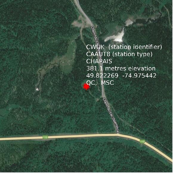 map at zoomlvl 1x1 kilometres for CHAPAIS