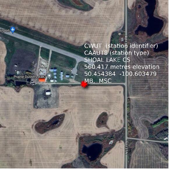 map at zoomlvl 1x1 kilometres for SHOAL LAKE CS