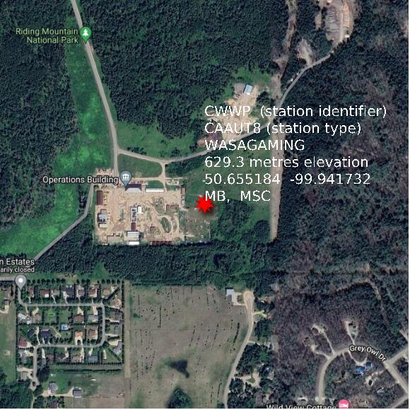map at zoomlvl 1x1 kilometres for WASAGAMING