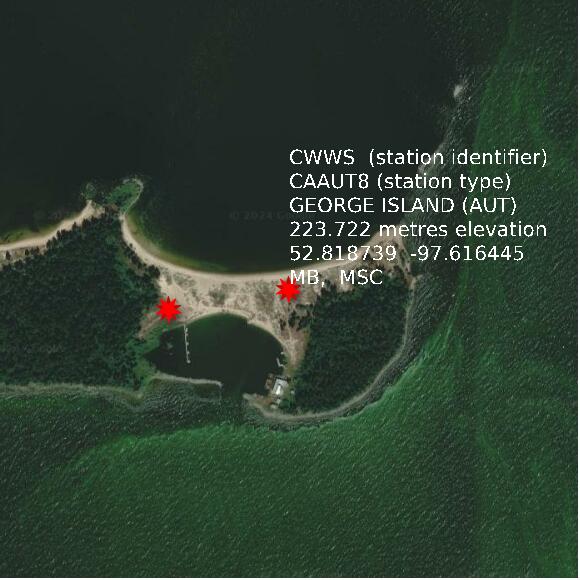 map at zoomlvl 1x1 kilometres for GEORGE ISLAND (AUT)