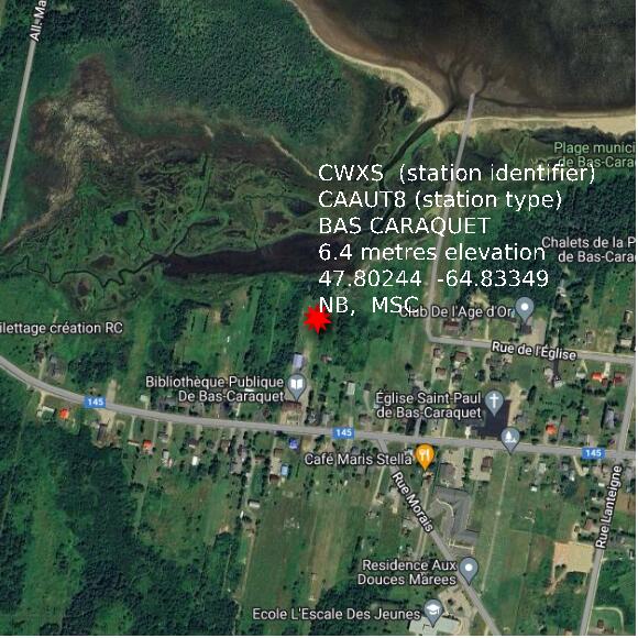 map at zoomlvl 1x1 kilometres for BAS CARAQUET