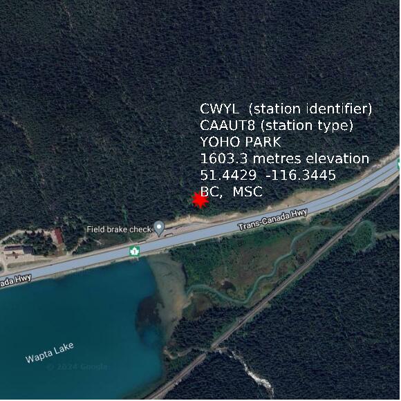 map at zoomlvl 1x1 kilometres for YOHO PARK