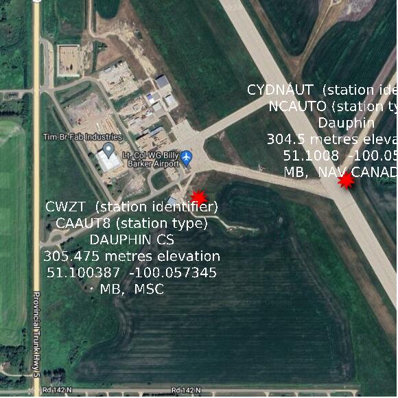 map at zoomlvl 1x1 kilometres for DAUPHIN CS
