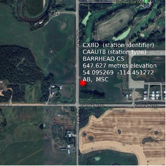 map at zoomlvl 1x1 kilometres for BARRHEAD CS