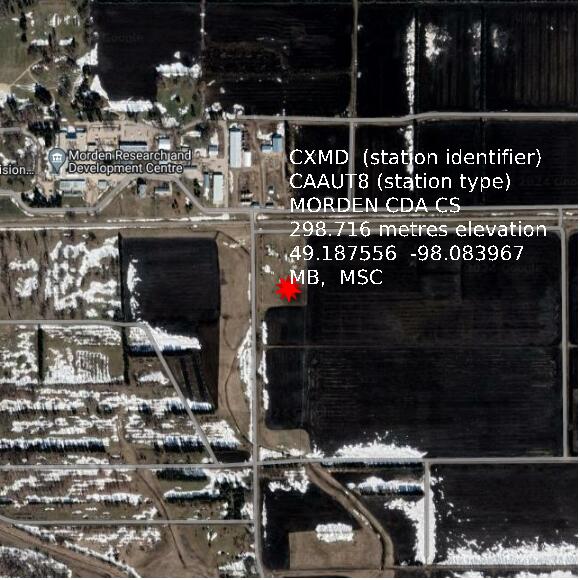 map at zoomlvl 1x1 kilometres for MORDEN CDA CS