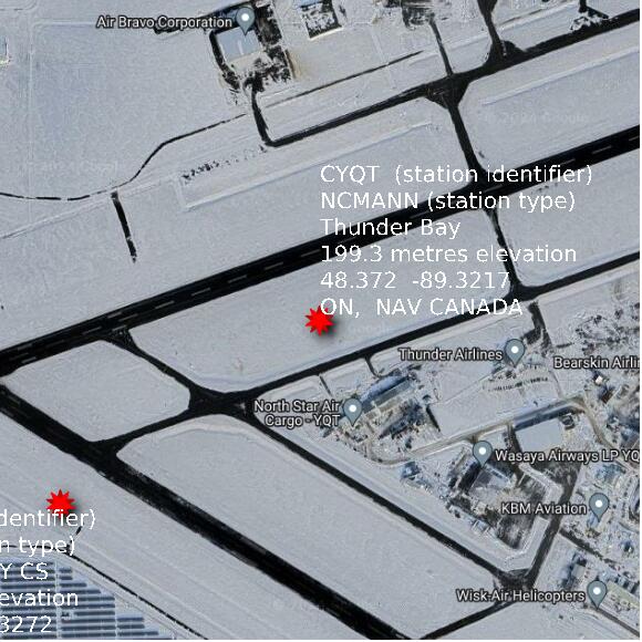 map at zoomlvl 1x1 kilometres for Thunder Bay