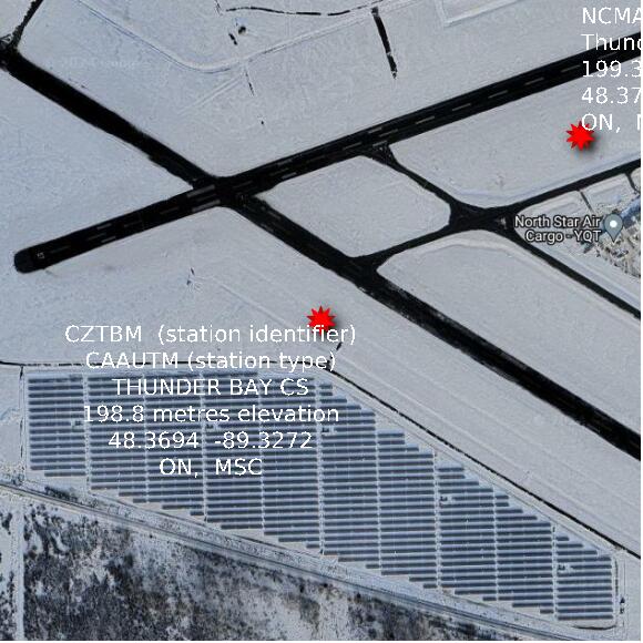 map at zoomlvl 1x1 kilometres for THUNDER BAY CS