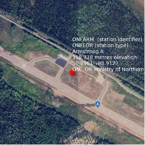 map at zoomlvl 1x1 kilometres for Armstrong A