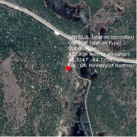 map at zoomlvl 1x1 kilometres for Dubreuiville