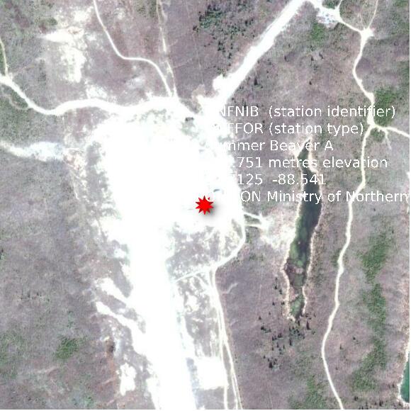 map at zoomlvl 1x1 kilometres for Summer Beaver A