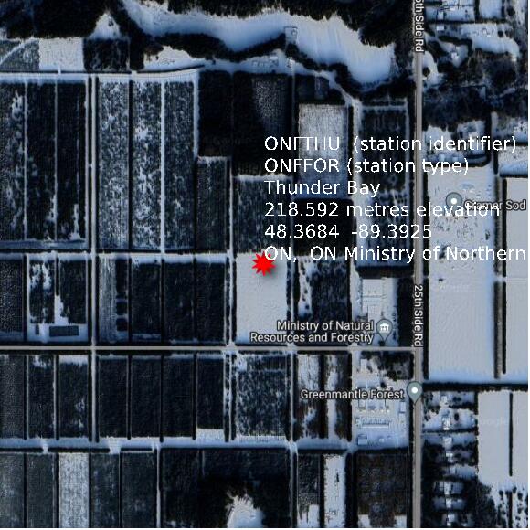 map at zoomlvl 1x1 kilometres for Thunder Bay