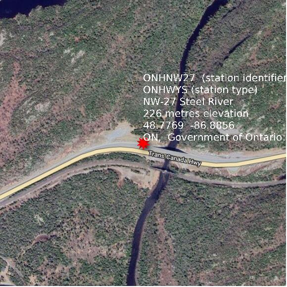 map at zoomlvl 1x1 kilometres for NW-27 Steel River